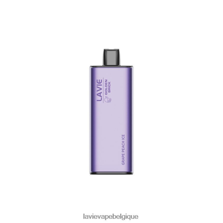 46406860 Lavie Vape Magasin | glace aux raisins et aux pêches LAVIE GOLDEN BRICK 10000 bouffées